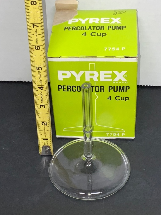 Pyrex NEW OLD STOCK Percolator Pump Range-top 4 Cup #7754 P Glass Corning Parts - Picture 2 of 5